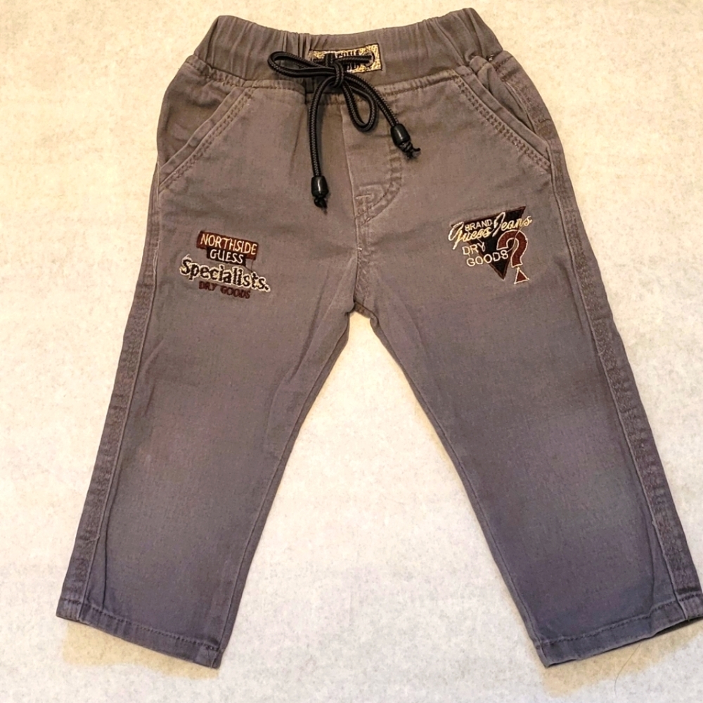 Guess elastic waist embrodiered pants
